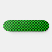 Skateboard Vert citron et carreaux noirs (Horz)