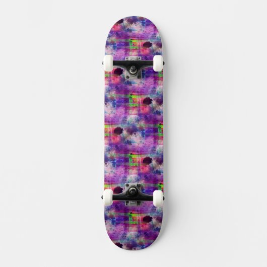 Skateboard Vert de conception, aquarelle pourpre de texture (Recto)