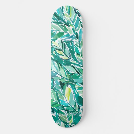 Skateboard Vert de JUNGLE de FEUILLE de BANANE tropical (Recto)