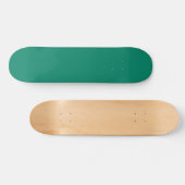 Skateboard Vert émeraude foncé Bleu couleur solide Design (Horz)