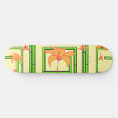 Skateboard Vert jaune pâle Geo floral (Horz)