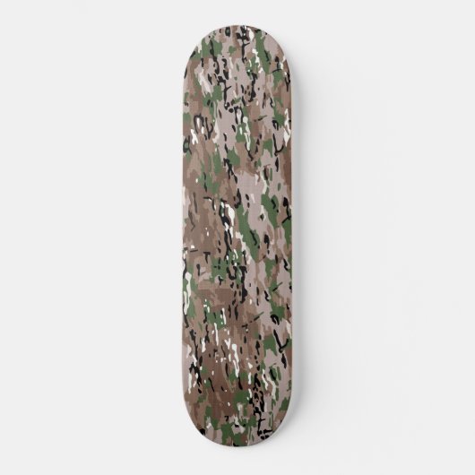 Skateboard Vert Kaki Camouflage de Forêt (Recto)