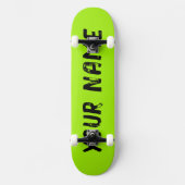 Skateboard Vert Néon Fluorescent (Recto)