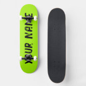 Skateboard Vert Néon Fluorescent (Recto)