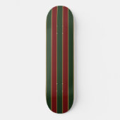 Skateboard Vert Noël Classique Et Rouge Avec Découpe Or (Recto)