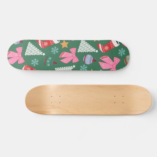 Skateboard Vert Noël mignon (Horz)