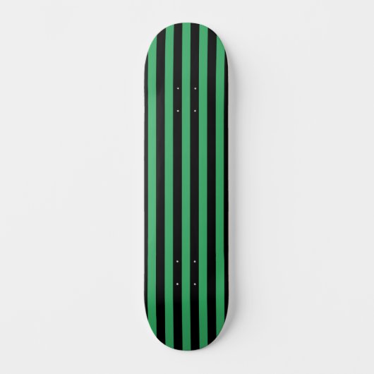 Skateboard Vertical rayé vert et noir (Recto)