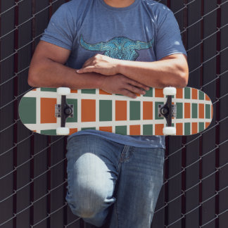Skateboard Vêtements de rue géométriques des années 90 orange