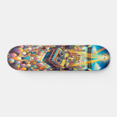 Skateboard Vibes de fête de jour (Horz)