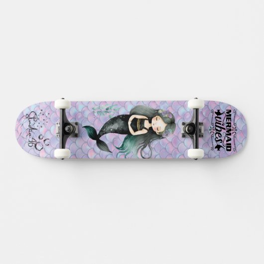 Skateboard Vibes de sirène pourpre (Horz)