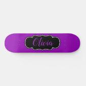 Skateboard Vibrant Gras Violet Filles Personnalisées (Horz)