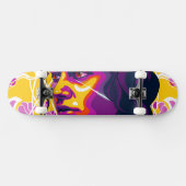 Skateboard Vibrant Stylized Portrait with Abstract Elements (Horz)