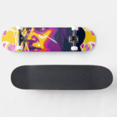 Skateboard Vibrant Stylized Portrait with Abstract Elements (Horz)