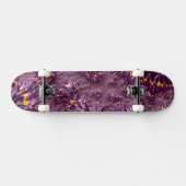 Skateboard Vibrant Trippy violet jaune Super Fractal Art (Horz)