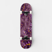 Skateboard Vibrant Trippy violet jaune Super Fractal Art (Recto)