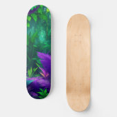 Skateboard Vibrant violet vert Jungle tropicale (Recto)