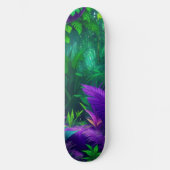 Skateboard Vibrant violet vert Jungle tropicale (Recto)