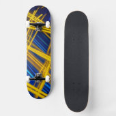 Skateboard Vibrant Yellow Blue Motion Light Urban Abstract (Recto)