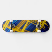 Skateboard Vibrant Yellow Blue Motion Light Urban Abstract (Horz)