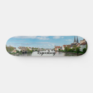 Skateboard Vieille ville historique de Ratisbonne, Allemagne