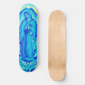 Skateboard Vierge Marie Patinage Bleu Deck (Recto)