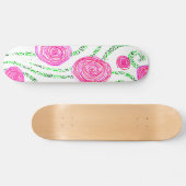 Skateboard Vignes vert et rose (Horz)