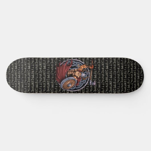 Skateboard Viking Runes Valhalla Bound Warrior (Horz)