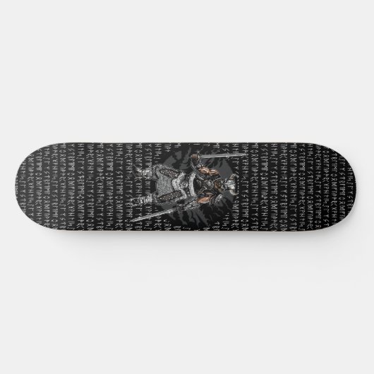 Skateboard Viking Runes Warrior Swords (Horz)