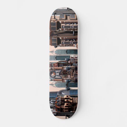 Skateboard Ville futuriste (Recto)