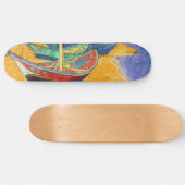 Skateboard Vincent van Gogh - Bateaux de pêche sur la plage (Horz)