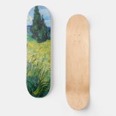 Skateboard Vincent van Gogh - Champ de blé vert avec Cypress (Recto)