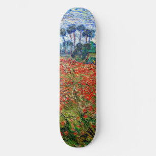 Skateboard Vincent van Gogh - Champ de coquelicots