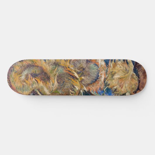 Skateboard Vincent van Gogh - Fleurs de soleil coupées en qua (Horz)
