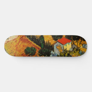 Skateboard Vincent van Gogh - Paysage, Maison et Laboureur