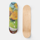 Skateboard Vincent Van Gogh - Trois tournesols dans un vase (Recto)