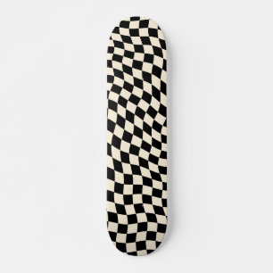 Skateboard Vintage Checkerboard Black and White