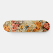 Skateboard Vintage Decoupage Inspirer Floral Dragonfly (Horz)