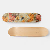 Skateboard Vintage Decoupage Inspirer Floral Dragonfly (Horz)