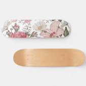 Skateboard Vintage Floral Pattern with Roses (Horz)