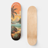Skateboard Vintage Hawaii Beach Sunset (Recto)