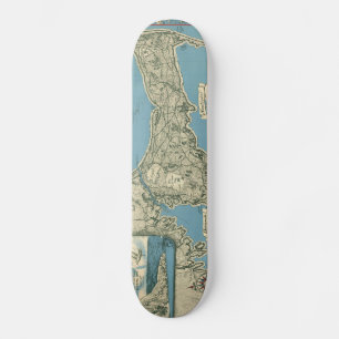 Skateboard Vintage Map of Cape Cod