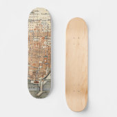 Skateboard Vintage Map of Catania Italy (Recto)