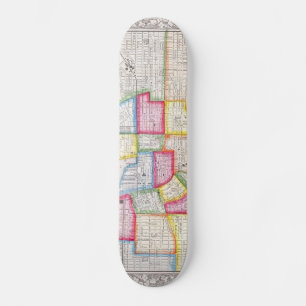 Skateboard Vintage Map of Downtown Baltimore (1860)