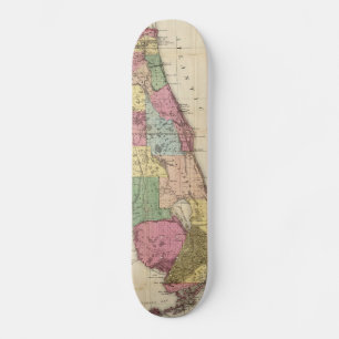 Skateboard Vintage Map of Florida (1870)