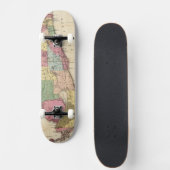 Skateboard Vintage Map of Florida (1870) (Devant)