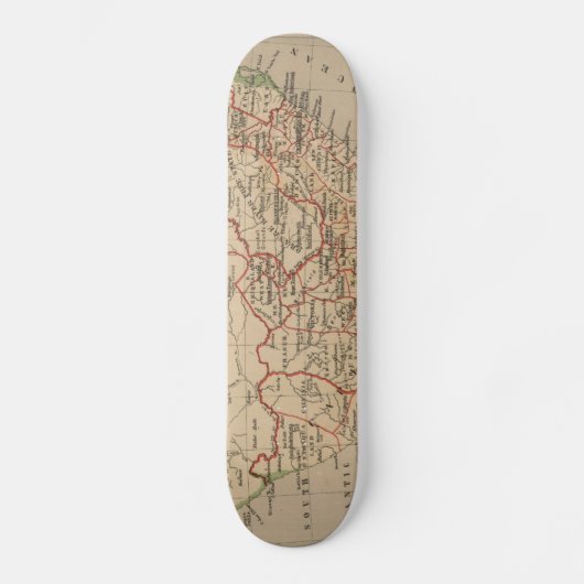 Skateboard Vintage Map of South Africa (1880) (Recto)