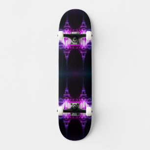 Skateboard Vintage Paris Fontains Tour Eiffel nuit Skateboa