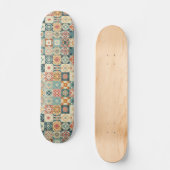 Skateboard Vintage, patchwork, paré (Recto)