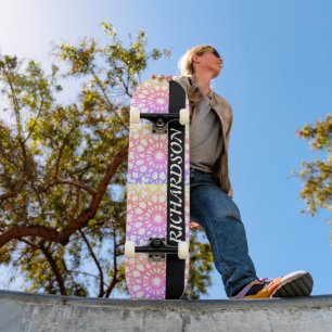 Skateboard Vintage Rainbow snowflake personnalisation