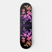 Skateboard Vintage roses roses roses vives, roses violets (Recto)